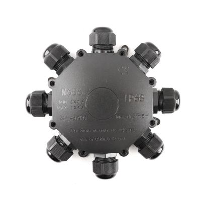 Cuplaj de cablu rotund impermeabil cu 8 pini, cu mufă Wago în interior, IP68