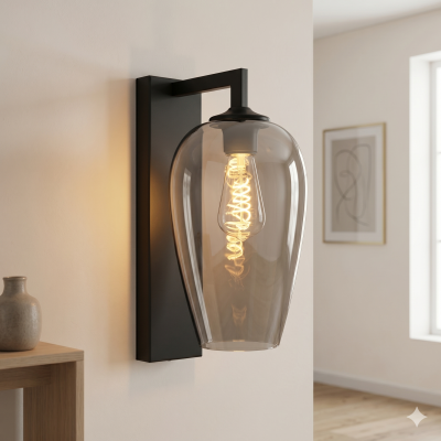 Aplică de perete gri design, Andy