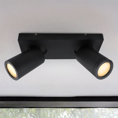 Spot LED de tavan negru modern, Kenan, IP44