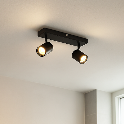 Spot LED de tavan negru modern, Ciara, IP44