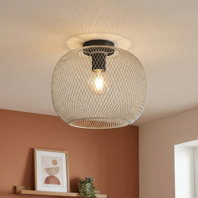 Plafonieră din metal gri, Emado