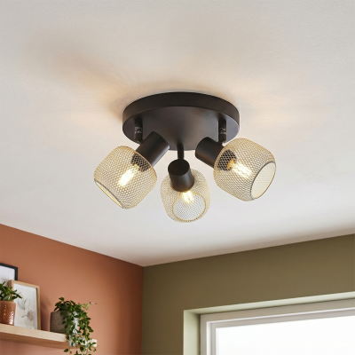 Spot LED de tavan din metal gri, Emado