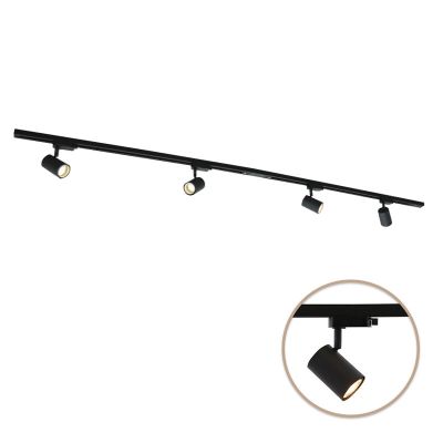 Sistem de iluminat pe șină monofazic din metal negru, Elena