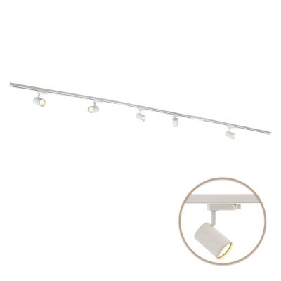 Sistem de iluminat pe șină monofazic din metal alb, Elena