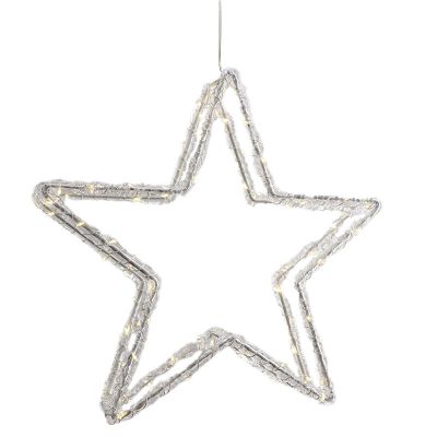 Stea de Crăciun LED 80 LED-uri alb cald, IP44