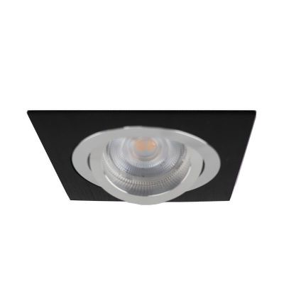 Spot încastrat negru din aluminiu, Heido