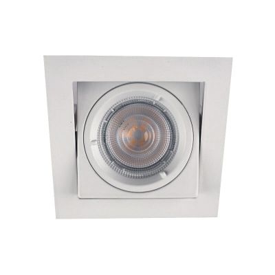 Spot încastrat alb din metal, Filo