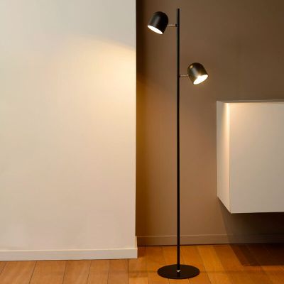 Lampadar modern negru, Skanska, 5W, LED 2700K, cu întrerupător tactil