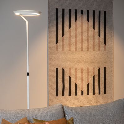 Lampadar modern alb, Celeste, 21W, LED 2700K, cu întrerupător tactil