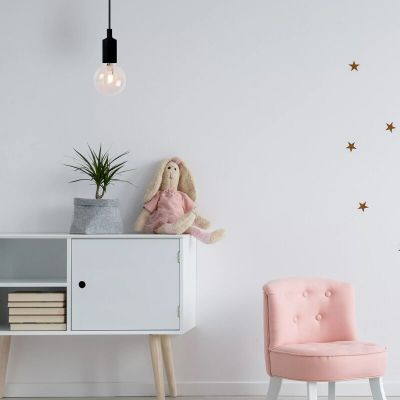 Aplică de perete fără abajur modernă neagră, Fix