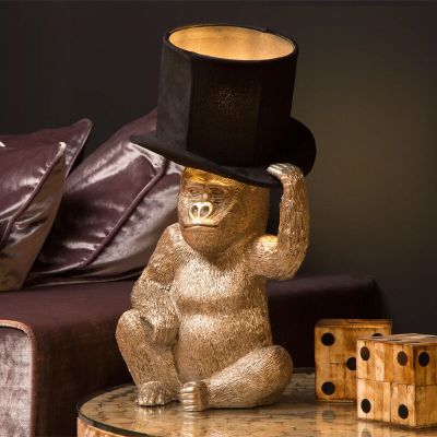 Lampă de masă retro neagră, Extravaganza Gust, con întrerupător