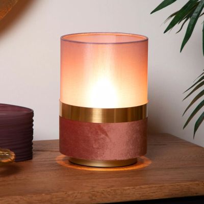 Lampă de masă retro roz, Tusse, con întrerupător