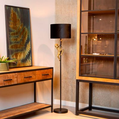 Lampadar retro negru, Extravaganza Chimp, con întrerupător