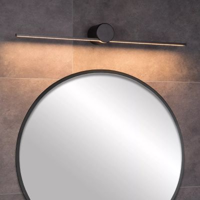 Aplică de perete modernă neagră, Mizar, 6W, LED 2700K, IP44