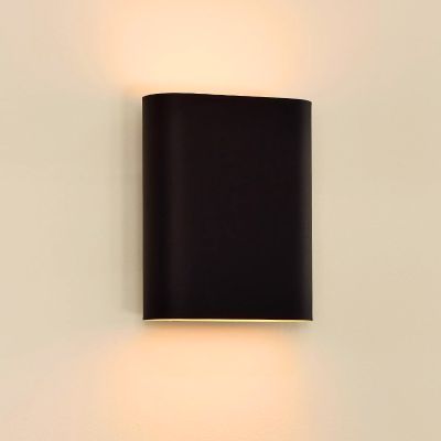 Aplică de perete up down modernă neagră, Ovalis