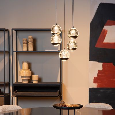 Lustră modernă neagră, Sentubal, 5,2W, LED 2700K