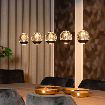 Lustră modernă neagră, Sentubal, 5,3W, LED 2700K