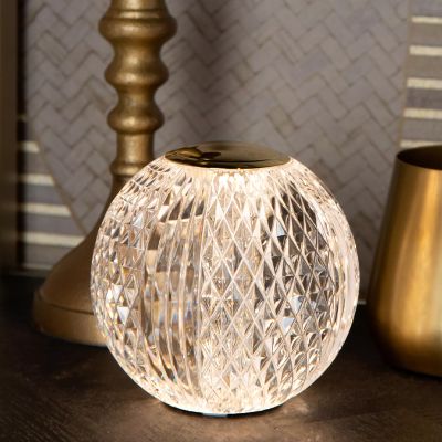 Lampă de masă modernă transparentă, Cintra, 1,5W, LED 2700K, dimmabil în 3 trepte