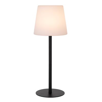 Lampă de masă exterior reîncărcabilă modernă neagră, Tyon, 2W, LED 2700K, IP65, cu întrerupător tactil