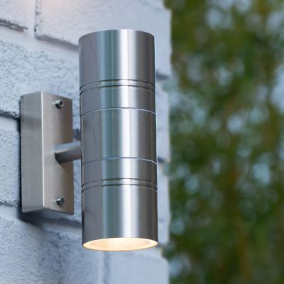 Aplică de perete up down modernă crom, Arne, IP44