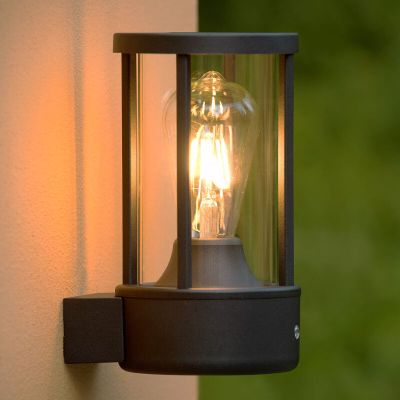 Plafonieră exterior cu senzor crepuscular modernă antracit, Lori, IP44