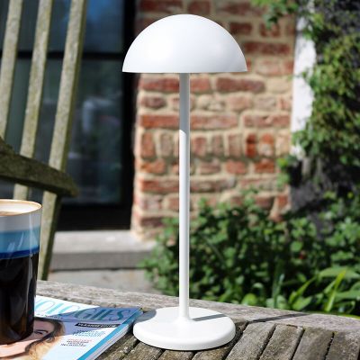 Lampă de masă copii retro albă, Joy, 1,5W, LED 3000K, IP54, cu întrerupător tactil