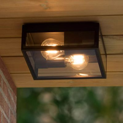 Lampă de tavan modernă neagră, Dukan, IP65