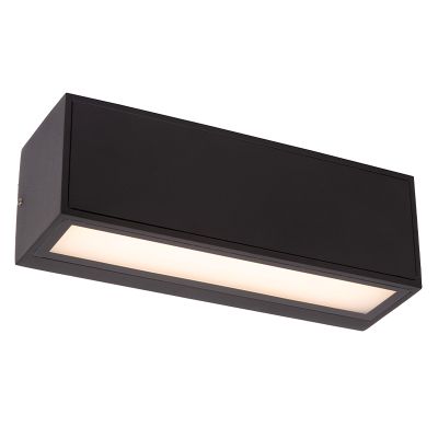 Aplică exterior cu senzor crepuscular modernă neagră, Sutton, 1,5W, LED 3000K, IP54