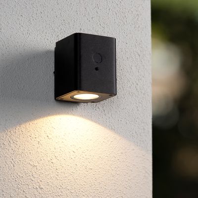 Aplică solară exterior modernă neagră, Ramin, 1W, LED 3000K, IP54