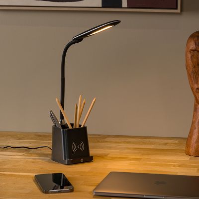 Lampă de birou modernă neagră, Penny, 4,7W, LED 3000K, con întrerupător