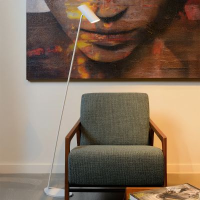 Lampadar modern alb, Hester, con întrerupător