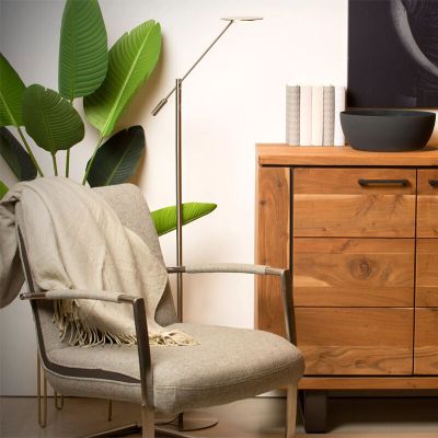 Lampă de citit modernă crom, Anselmo, 9W, LED 3000K