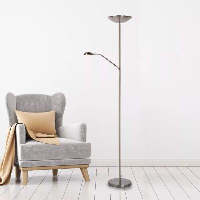 Lampă de citit modernă crom, Zenith, 20W, LED 3000K