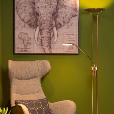 Lampă de citit modernă bronz, Champion, 20W, LED 3000K, con întrerupător