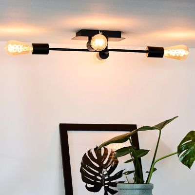 Lampă de tavan modernă neagră, Lester
