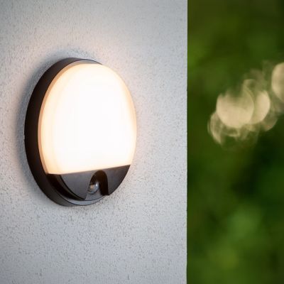 Aplică baie modernă neagră, Hups Ir, 10W, LED 3000K, IP54