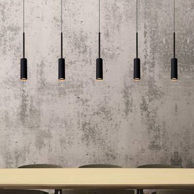 Lustră modernă neagră, Tubule