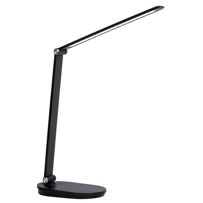 Lampă de birou modernă neagră, Aldwin, 8W, LED reglabil de la alb cald la alb rece, cu întrerupător tactil