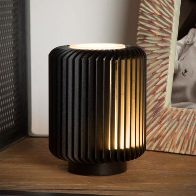 Lampă de masă modernă neagră, Turbin, 5W, LED 3000K, con întrerupător