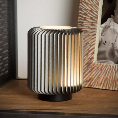 Lampă de masă modernă gri, Turbin, 5W, LED 3000K, con întrerupător