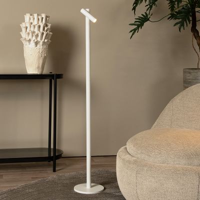 Lampadar reîncărcabil modern alb, Antrim, 2,2W, LED 2700K, IP54, cu întrerupător tactil