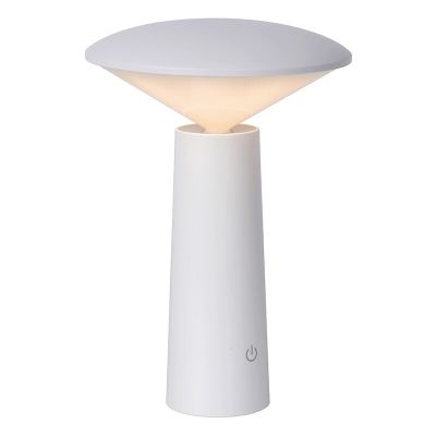 Lampă de masă copii modernă albă, Jive, 4W, LED reglabil de la alb cald la alb rece, IP44, con întrerupător