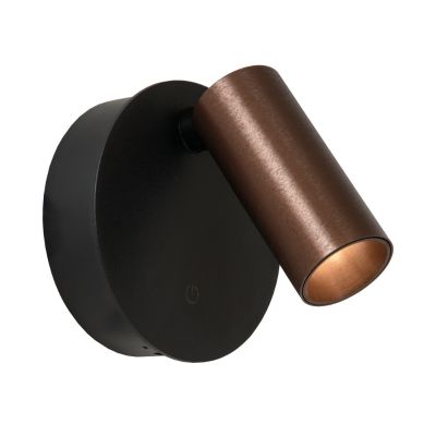 Aplică reîncărcabilă modernă maro, Toni, 2W, LED white switch, cu întrerupător tactil