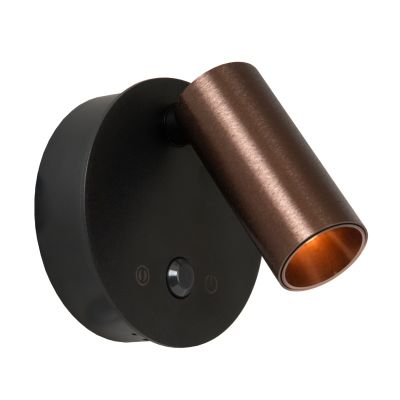 Aplică reîncărcabilă modernă maro, Toni, 2W, LED white switch, cu întrerupător tactil