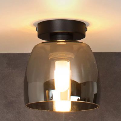Lampă de tavan retro neagră, Tyler, IP44