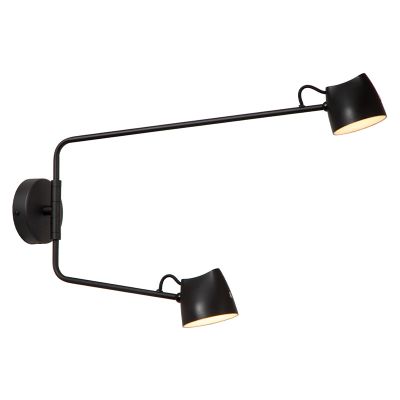 Aplică reîncărcabilă rustică neagră, Milne, 6W, LED 2700K, cu întrerupător tactil