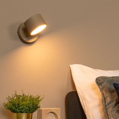 Aplică de perete modernă taupe, Gian, 9W, LED 2700K