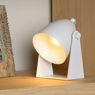 Lampă de masă modernă albă, Chago, con întrerupător