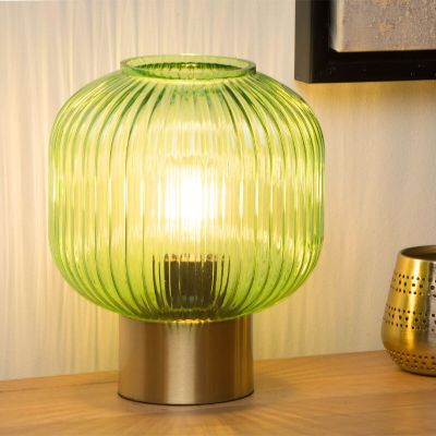 Lampă de masă retro verde, Maloto, con întrerupător