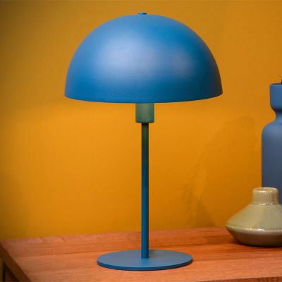Lampă de masă modernă albastră, Siemon, con întrerupător